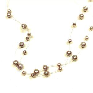 TASAKI Necklace Pearl Silver Purple 432393